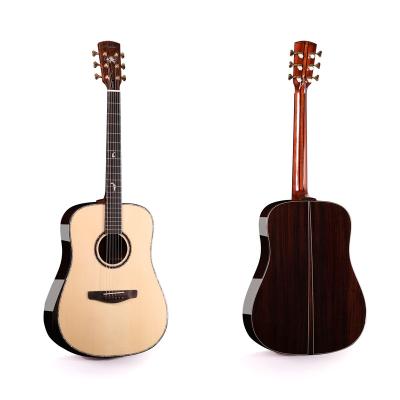 China 41 Inch High Quality Spruce Solid All Side and Back Top Solid Spruce Solid Rosewood Acoustic Guitar With Bag for sale