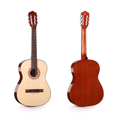 China 2019 New Custom Sapele 36 Inch Nylon String Classical Guitar With High Gloss Manhogany Neck For Beginner for sale