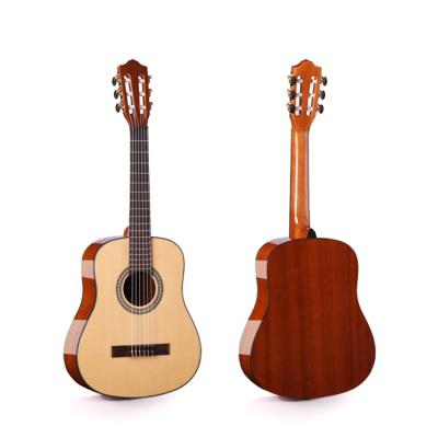 China Chinese Sapele OEM Guitar Factory Price Classicall 36 Inch Solid Spruce Nylon String Displacement Guitar for sale