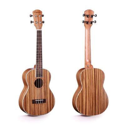 China Zebrawood 26 Inch Good Price Guitar Ukulele Small Ukulele Four String For Kids Gift Wholesale Zebrawood Top Guitar for sale