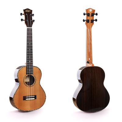 China Cedar Wholesale solid ukulele 26 inch cedar rosewood ukulele for tenor with OEM ukulele for sale