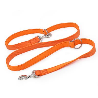 China Hot Selling Dog Double Heads Durable Quick Release Pet Rope Adjustable Nylon Hand Free Dog Leash For Small Medium Large Dogs for sale