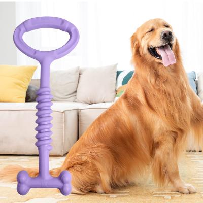 China Viable Rubber Non-Toxic Interactive Christmas Dogs Durable Toys Tug Of War Indestructible Dog Toy For Pet Chew for sale