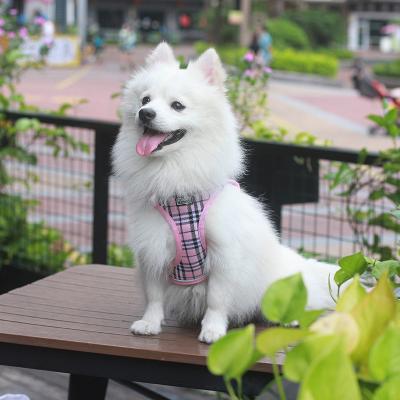 China Thoughtful Wholesale Korean Fashion Dog Accessories Factory Style Pet Plaid Cute Bow Cat Small Dog Leash Harness For Spring Summer for sale