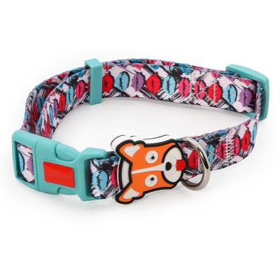 China Customized Hot Selling Free Adjustable Dog Collar And Harness Set OEM Logo Cat Dog Collars Pet Collar for sale