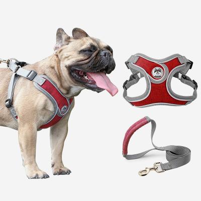 China Reflective Reflective Dog Harness No Pull Adjustable Soft Padded Pet Vest With Easy Control Handle For Dogs Front Lead Dog Harness for sale