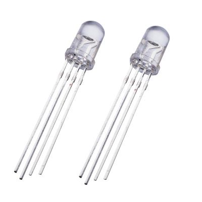 China AlGaInP 0.06w 4pin 5mm Clear White Diffused Water Cathode Common Anode 10mm 8mm Round RGB Led Chip for sale