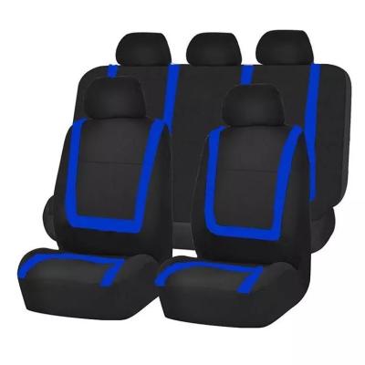 China Fashionable Durable Car Seat Covers Design Universal Fit Seat Cover Full Set Flat Cloth Fabric Car Seat Covers for sale