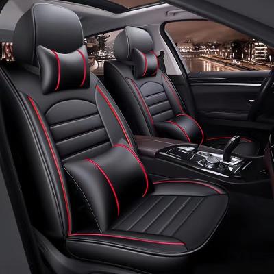 China Durable Premium Leather Car Seat Covers Universal Fit Set Waterproof Auto Interior Accessories For Cars SUV Pickup Truck for sale