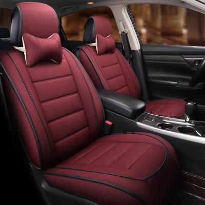 China Durable Luxury Comfort Auto Seat Cover For Car Airbag Size 5 Compatible Universal Seats Bench Back Slot Cushion for sale