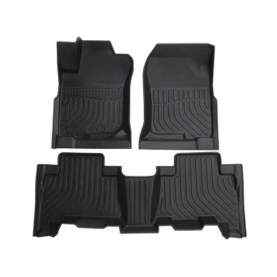 China Durable Durable Rubber Car Floor Strip Mats Waterproof Odorless Fully Surrounded Auto Foot Pad For Toyota Landcruiser for sale