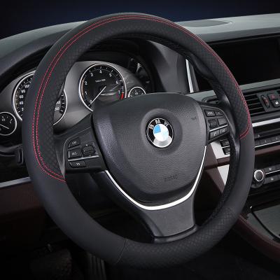 China Durable Universal Fit 15 Inch Car Steering Wheel Covers Trim Breathable Odorless Leather for sale