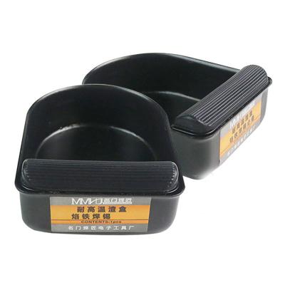 China Iron Head Tin Slag Storage Box Soldering Shop Tin Grime Cleaner Tin Slag Box Collection Case Tin Box Anti-Static High Temperature Resistant for sale