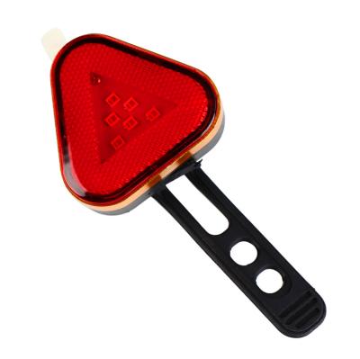 China Fashionable Bike Tail Mountain Decoration Bicycle USB Night Warning Light Triangle Tail Light Filling Warning Light for sale