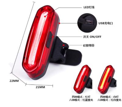 China ABS+PC Seven Colors Bike Rear Tail Light Bicycle Safety Rear Light Cycling Warning Lamp for sale