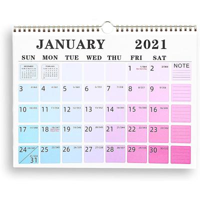 China Fashionable China Wall Calendar 2021 Color Printing Solar Calendar Wall Calendar Program Hot-selling Digital Planning for sale