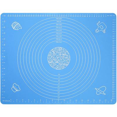 China Sustainable Silicone Pastry Mat For Pastry Rolling With Measures , Deep Non Stick Baking Mat With Measuring Fondant Counter Mat for sale