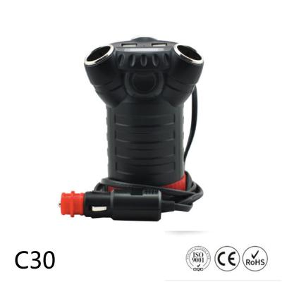 China 4 Port Car USB Cup Holder Adapter C30 Charger for sale