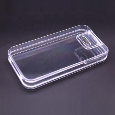 China Recycled materials have hook cell phone case packaging box, transparent plastic box for sale