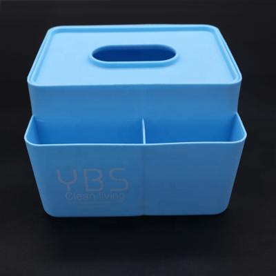 China Selling Eco-friendly Concise Plastic Tissue Well Box , Multifunctional Tissue Storage Box for sale