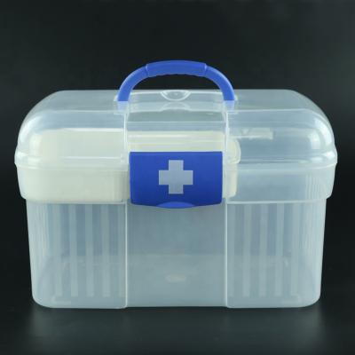 China Sustainable Household Kids First Aid Kit Empty Plastic Box With Lock And Handle for sale