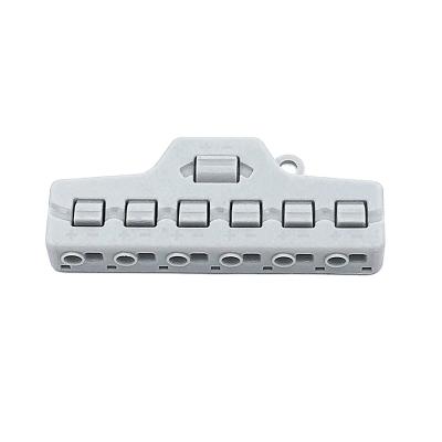 China Power 1 In 6 Push Lead Wire Splitter Connector For LED Lighting for sale