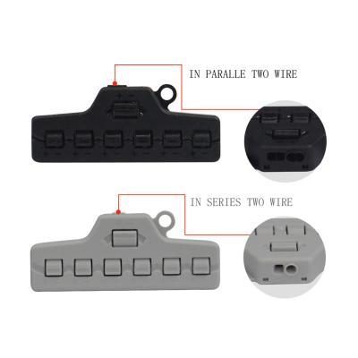 China Power 1 Into 6 Push In Quick Connecting Wire Splitter For LED Lighting for sale