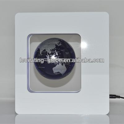 China The globe can levitate and rotate in the air square shape globe magnetic floating levitaing ok for costomized logo for sale