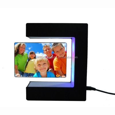 China Floating LED E shape world photo frame, LED E shape floaing picture frame for sale