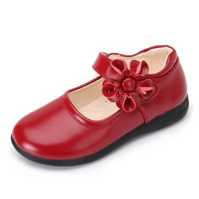 China Breathable kids girls school shoes pu students casual shoes with good quantity outsole for sale