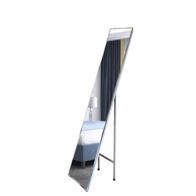 China Sliver Frameless Rectangle Bedroom Standing Floor Standing Minimalist Custom Luxury Full Length Decorative Mirrors for sale