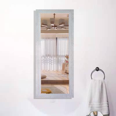 China Large custom minimalist luxury rectangular metal frame polystyrene hanging wall mirror full length espejo spiegel spiegel for sale