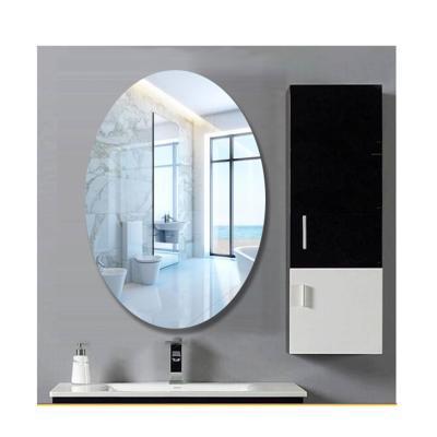 China Minimalist Simple Frameless Makeup Mirror Ovalor Round Bathroom Mirror 50 x 60cm for sale