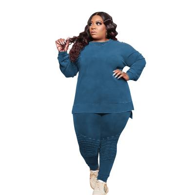 China Antistatic Plus Size Women Clothing Autumn Two Piece Set Tracksuit For Women for sale