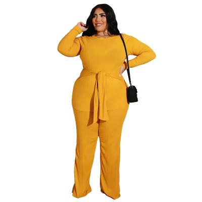 China Solid Color Fashion Bodycorn Anti-Static Knitting Autumn Sets Two-Piece Women's Clothing for sale