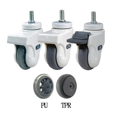 China Modern PU Plastic Wheel Cover TPR Caster 3inch 4inch JQ Trolley First Aid Caster for sale