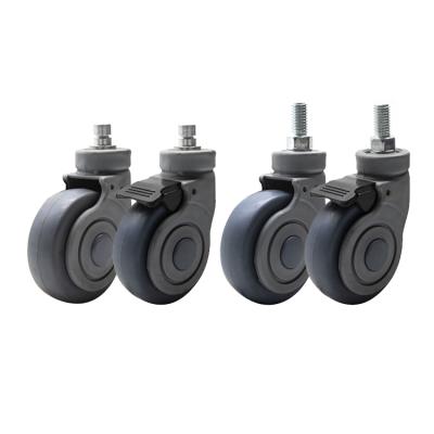 China Trestle JQ Plastic Caster 2.5inch Swivel Small Plastic TPR Wheel Caster 60mm Wheel for sale