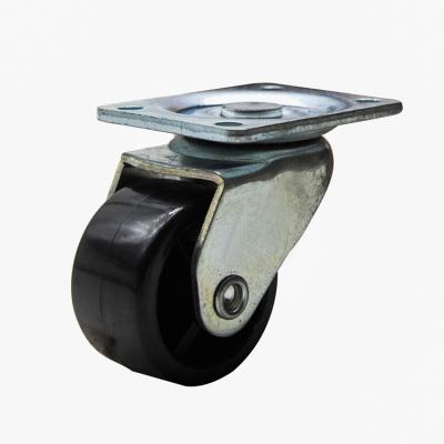 China Directional Casters JQ Caster 1.5 Inch Swivel Flat Black Nylon Caster Wheel For Household Fridge for sale