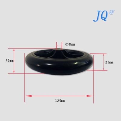 China Soild Wheel JQ Caster 150mm Dia Solid PVC Airless Wheelchair Front Wheel for sale