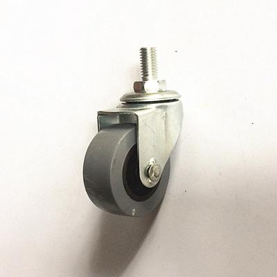 China PIVOT 50mm Screw Mount M10 M12 PP Gray Lightweight Plastic Caster Wheel For Trolleys for sale