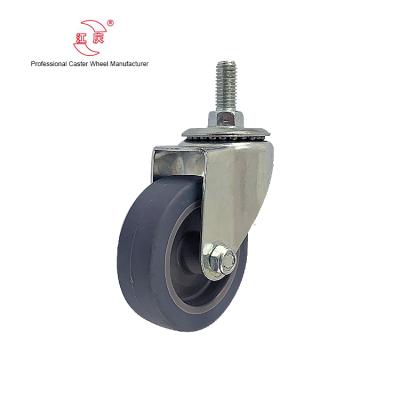 China JQ Traditional Caster 3inch Screw On Universal M10/M12/M16 TPR Wheel Caster For Table for sale