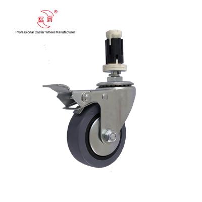 China Traditional JQ Caster 3 Inch Quality High Swivel Soft TPR Furniture Caster Wheel for sale