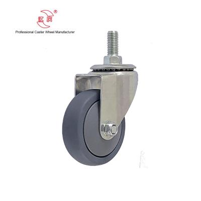 China JQ Traditional Furniture Swivel Caster 4 Inch TPR Soft Silent Bearing Wheel for sale