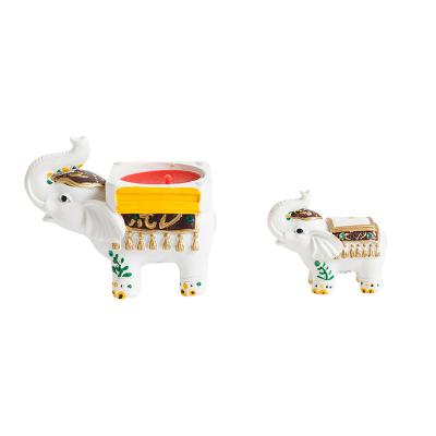 China Modern Wedding Tea Light Luxury Statue Decor Elephant Candle Holders Decorative Wedding Other Candle Holder for sale