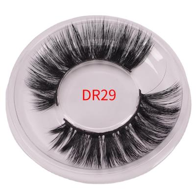 China 3D Effect Durable Using 3D Effect Hand Made Natural Faux 25mm Black Mink Eyelash for sale