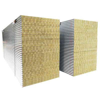 China Wholesale Cheap Fire Resistant And Durable Fire Insulation Rock Wool Sandwich Panel for sale