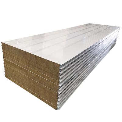 China Professional Fire Resistant And Durable Manufacturer Board Metal Rock Wool Sandwich Panel for sale