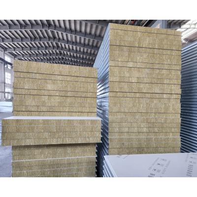 China Fire Resistant And Durable Roof Sandwich Panel Rock Wool Tile Sandwich Panel Price for sale