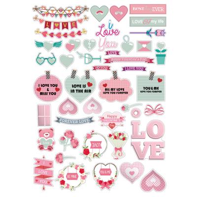 China Decorative valentine's day printed card paper craft for scrapbooking for sale