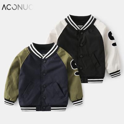 China YAJIANUO Anti-wrinkle factory price kids custom OEM bomber jacket logo v-neck varsity jacket baby jackets&outwears for sale